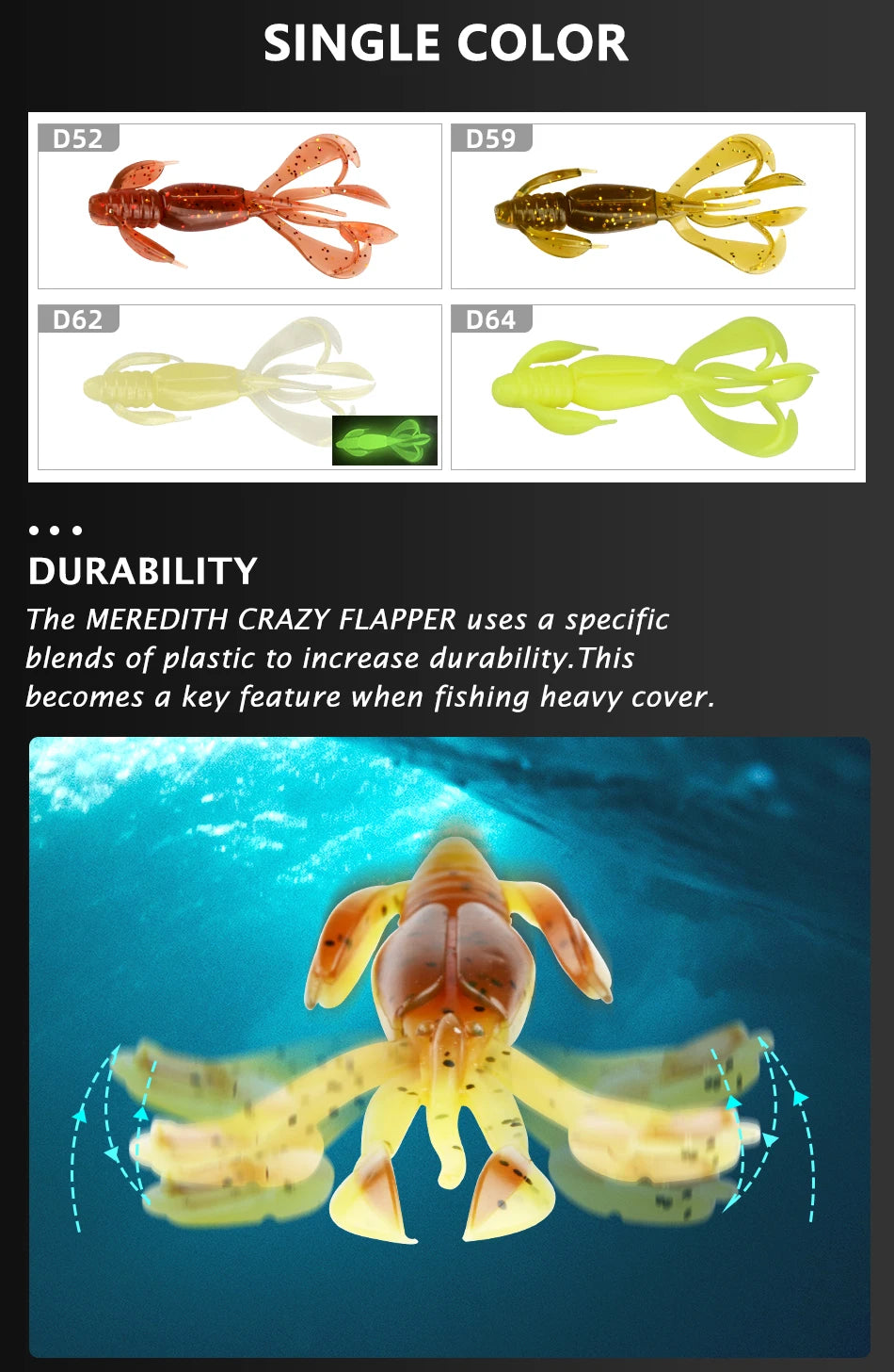 MEREDITH Crazy Flapper Fishing Lures 70mm 90mm Soft Lure Fishing Lures Soft Silicone Baits Shrimp Bass Peche Gear Fishing Tackle