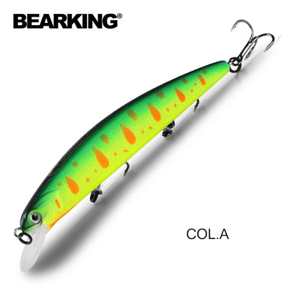 Señuelos de pesca de nuevo modelo, cebo duro, wobblers de calidad, sistema de peso superpesado Bearking 11 cm 17 g Dive 1,5 m, lanzamiento largo SP minnow