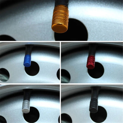 8Pc Tire Valve Caps Tyre Rim Stem Cover Dust Proof Auto Wheel Cap Aluminum Alloy Nipple Caps for Cars and Motorcycles Bikes