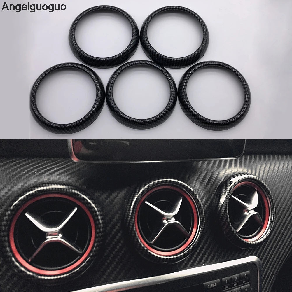 AngelguoguoCar Window glass lift button Trim Cover sticker for Mercedes Benz A/B/C(W204)/E(W212)/GLA /CLA/ GLK/ GLE-class