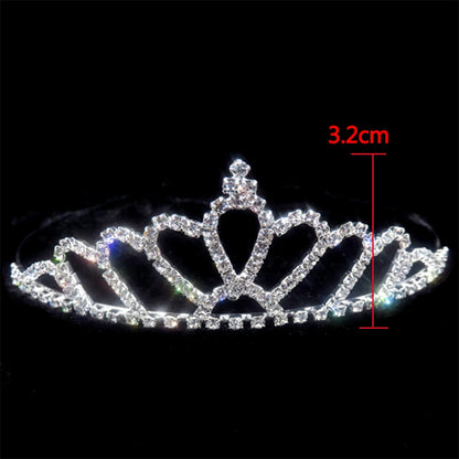 AINAMEISI Princess Crystal Tiaras and Crowns Headband Kid Girls Love Bridal Prom Crown Wedding Party Accessiories Hair Jewelry