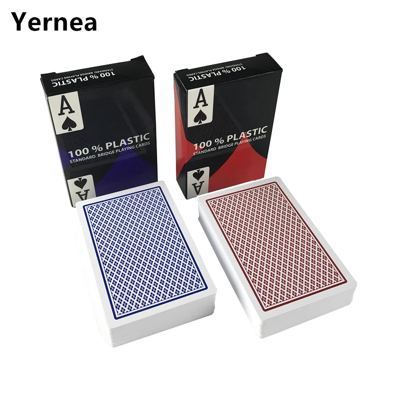 2 PCS/Lot Baccarat Texas Hold'em Plastic Playing Cards wear-resistant Waterproof Poker Card Board Bridge Poker Game Yernea