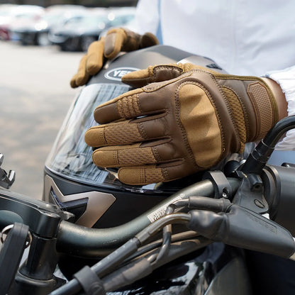 Guantes tácticos de cuero PU con pantalla táctil para ciclismo, de carcasa dura, para senderismo, combate, caza, airsoft, conducción, bicicleta, antideslizantes