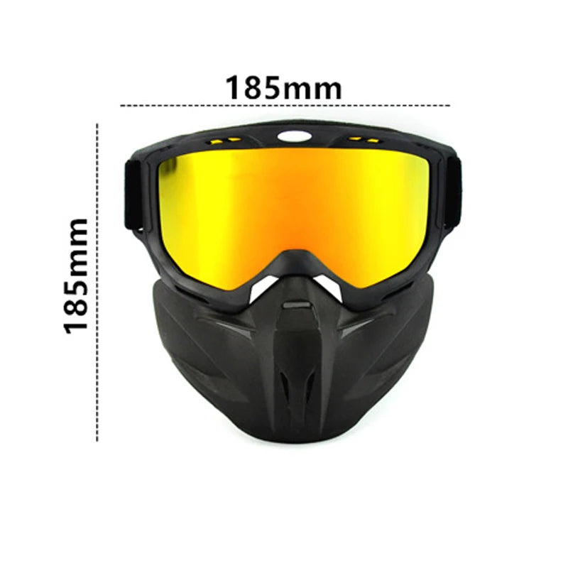 Dustproof Motocross Glasses Adjustable Motorcycle Goggles Breathable Full Face Protective Motorbike Dirt Bike Off-road Mask