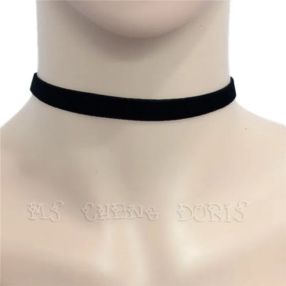 Valentine's Day Gift Punk Gothic White Velvet Choker Necklace Tattoo Necklaces Women Chocker Collares Mujer Collier Femme Bijoux