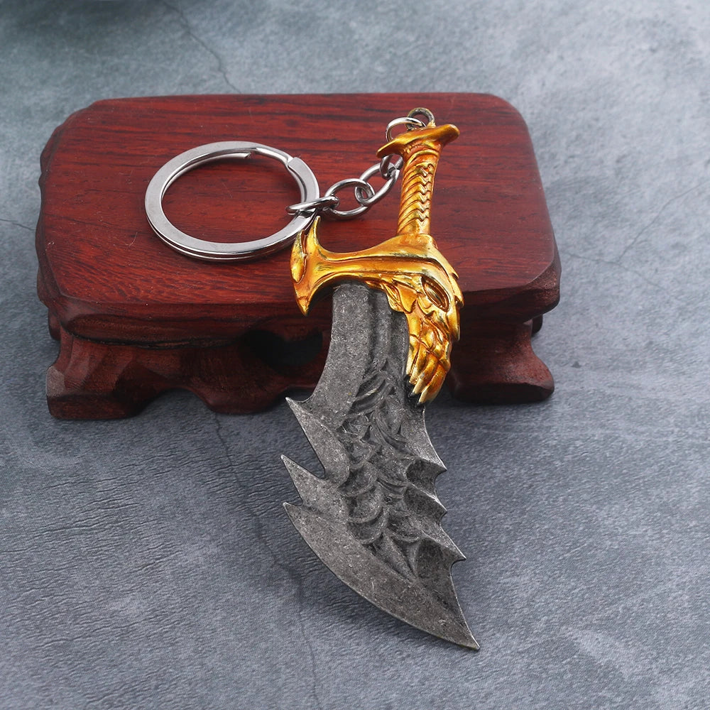 New God of War 4 Kratos Sword Keychain Pendant Keyring Jewelry Men And Women Car key chain Accessories