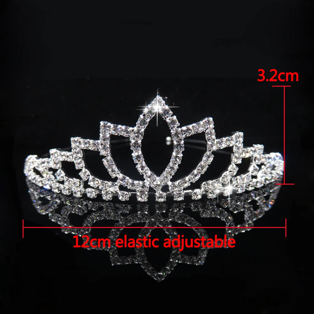 AINAMEISI Princess Crystal Tiaras and Crowns Headband Kid Girls Love Bridal Prom Crown Wedding Party Accessiories Hair Jewelry