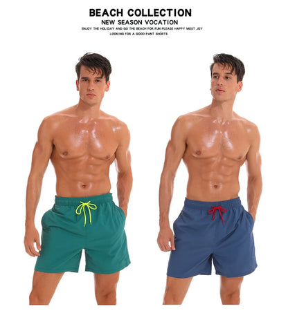 ESCATCH Man Swimwear Swim Shorts Trunks Beach Board Shorts Swimming Pants Swimsuits Mens Running Sports Surffing Shorts