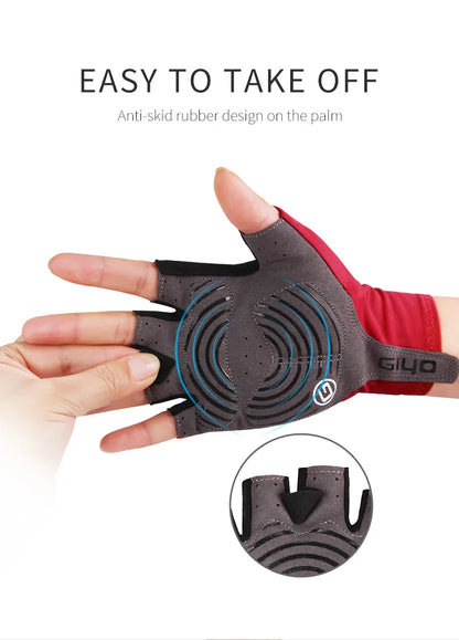 Giyo Breaking Wind Cycling Half Finger Gloves Anti-slip Bicycle Mittens Racing Road Bike Glove MTB Biciclet Guantes Ciclismo