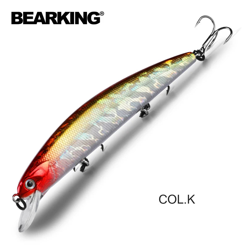 Señuelos de pesca de nuevo modelo, cebo duro, wobblers de calidad, sistema de peso superpesado Bearking 11 cm 17 g Dive 1,5 m, lanzamiento largo SP minnow