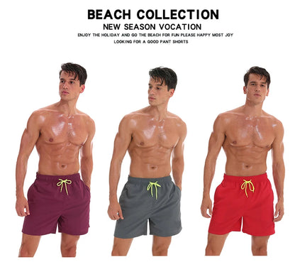 ESCATCH Man Swimwear Swim Shorts Trunks Beach Board Shorts Swimming Pants Swimsuits Mens Running Sports Surffing Shorts