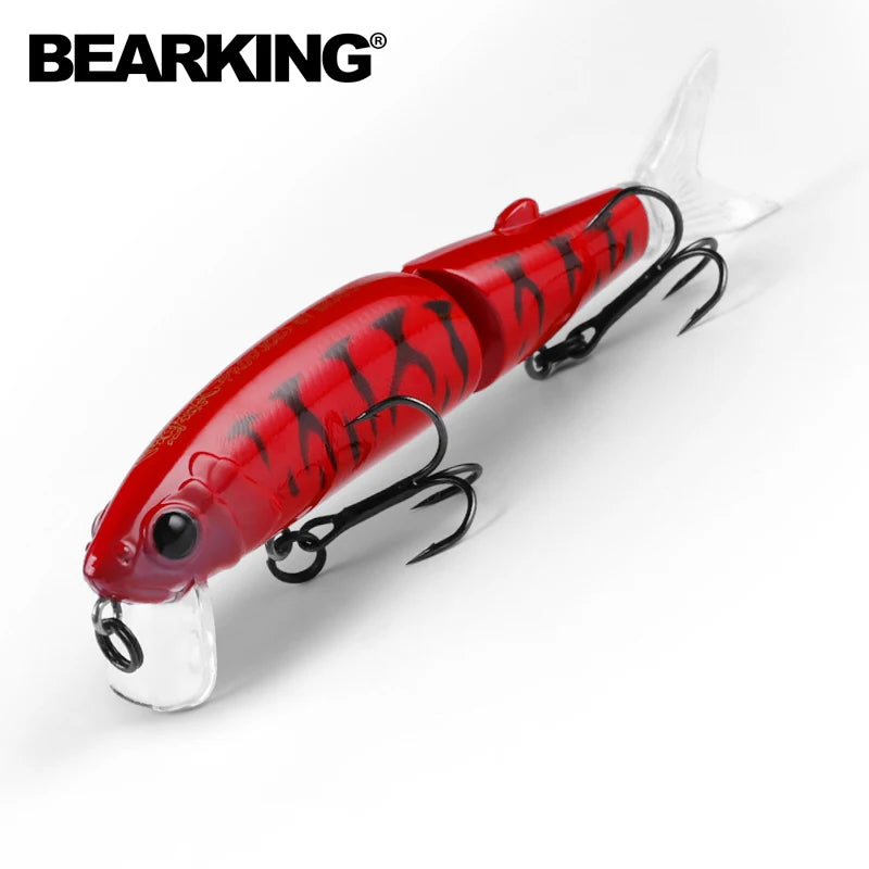 Señuelo de pesca profesional Bearking de 11,3 cm y 13,7 g, de calidad pececillo, cebo para nadar, cebo articulado, equipado con anzuelo negro o blanco