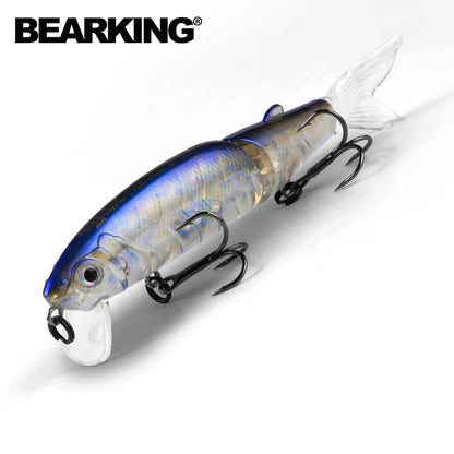 Señuelo de pesca profesional Bearking de 11,3 cm y 13,7 g, de calidad pececillo, cebo para nadar, cebo articulado, equipado con anzuelo negro o blanco