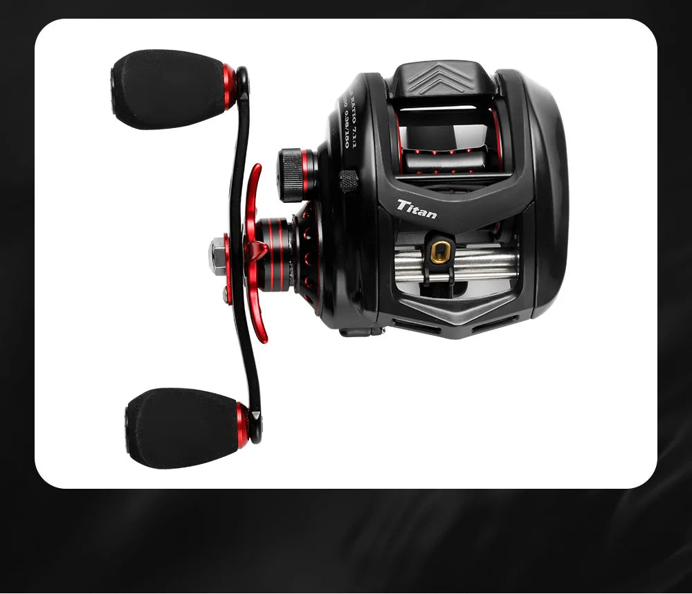 JOHNCOO Fishing reel MT200 Bait Casting Reel Big Game 13kg Max Drag jigging Fishing Reel 11+1 BB 7.1:1 Baitcasting reel