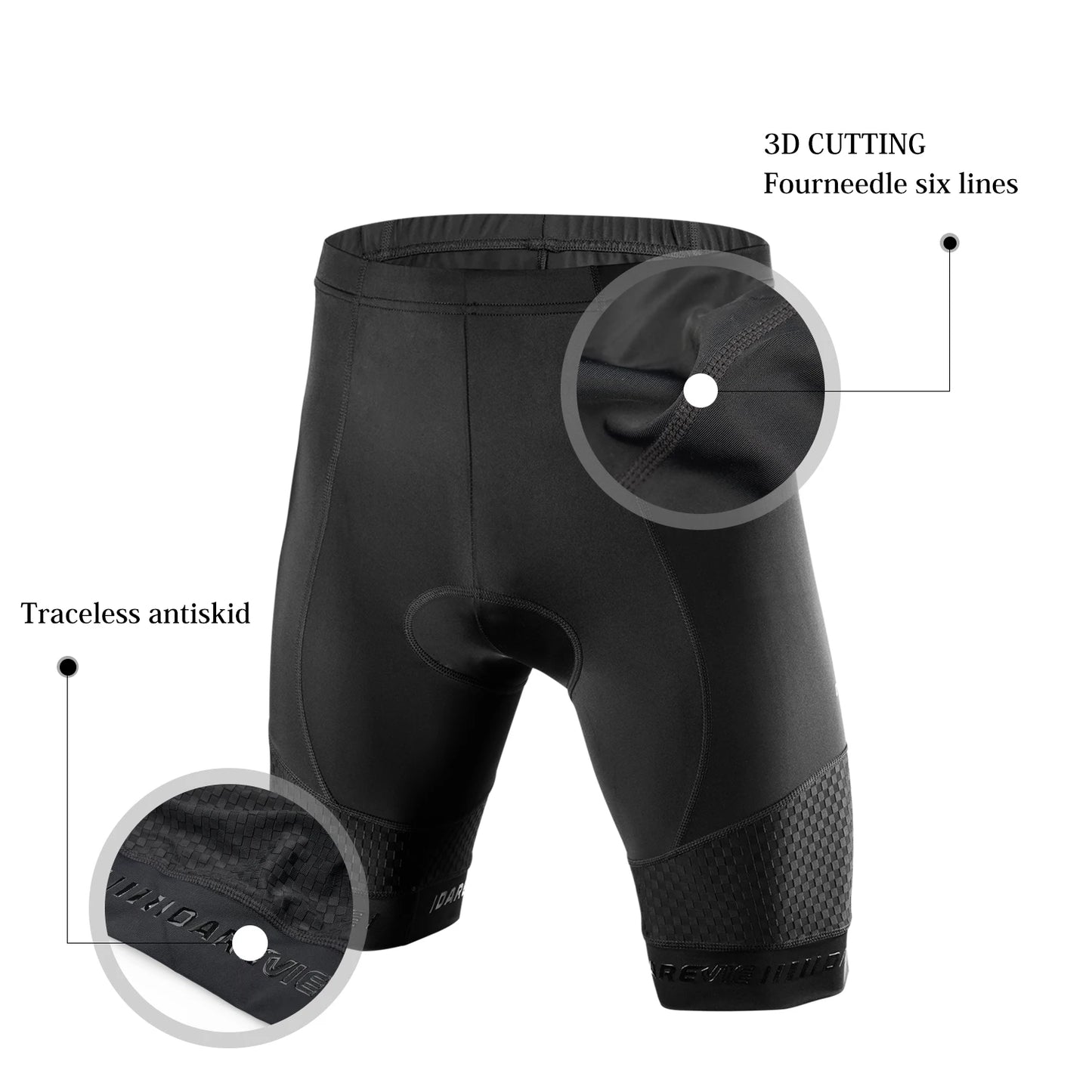 Pantalones cortos de ciclismo DAREVIE para hombre Pantalones cortos de ciclismo con almohadilla de gel 3D para 6 horas de ciclismo para hombre Pantalones cortos Bretelle Pro Ciclismo Ciclismo de montaña en carretera