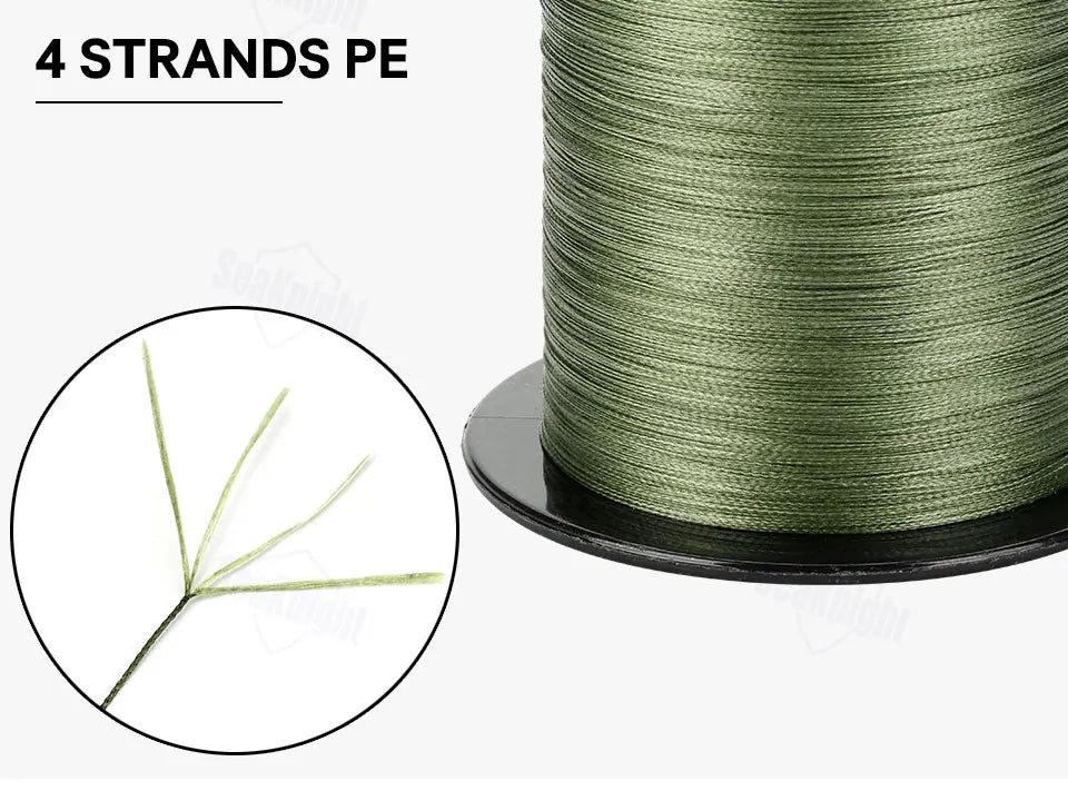 SeaKnight Brand TriPoseidon Series 4 Strands 300M PE Braided Fishing Line 8-60LB Multifilament Fishing Line Smooth Carp Fishing