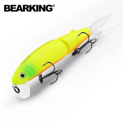 Señuelo de pesca profesional Bearking de 11,3 cm y 13,7 g, de calidad pececillo, cebo para nadar, cebo articulado, equipado con anzuelo negro o blanco