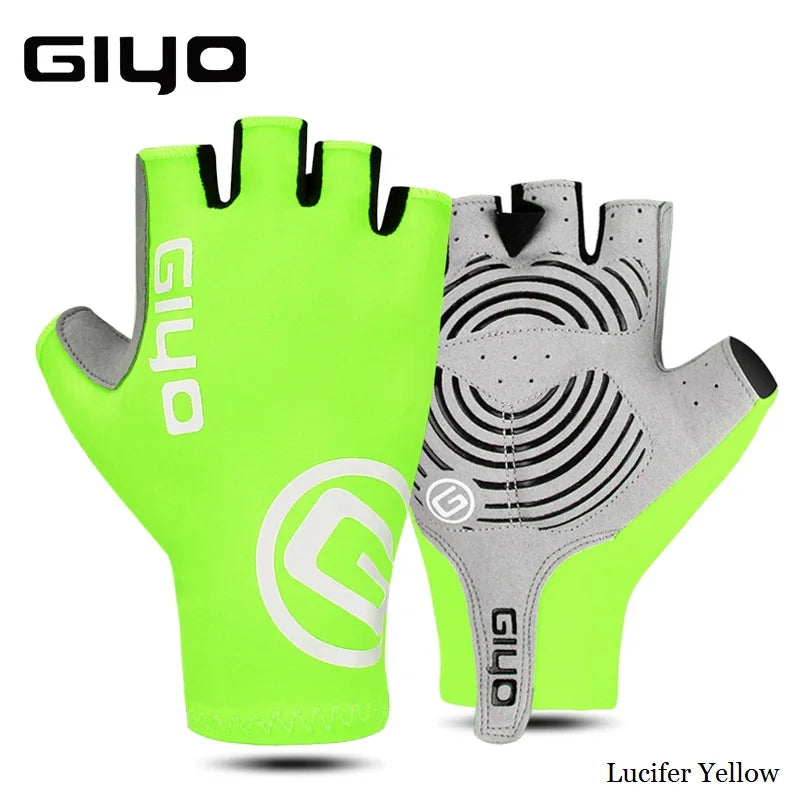 Giyo Breaking Wind Cycling Half Finger Gloves Anti-slip Bicycle Mittens Racing Road Bike Glove MTB Biciclet Guantes Ciclismo