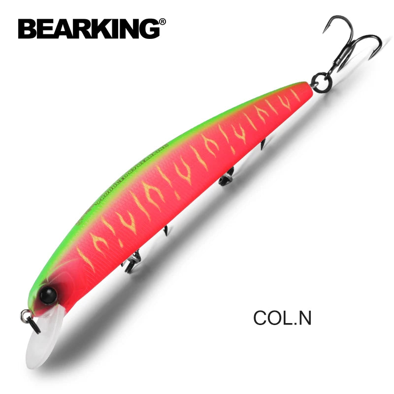 Señuelos de pesca de nuevo modelo, cebo duro, wobblers de calidad, sistema de peso superpesado Bearking 11 cm 17 g Dive 1,5 m, lanzamiento largo SP minnow