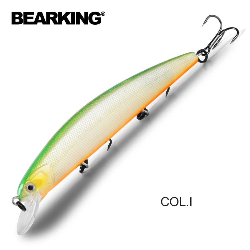 Señuelos de pesca de nuevo modelo, cebo duro, wobblers de calidad, sistema de peso superpesado Bearking 11 cm 17 g Dive 1,5 m, lanzamiento largo SP minnow