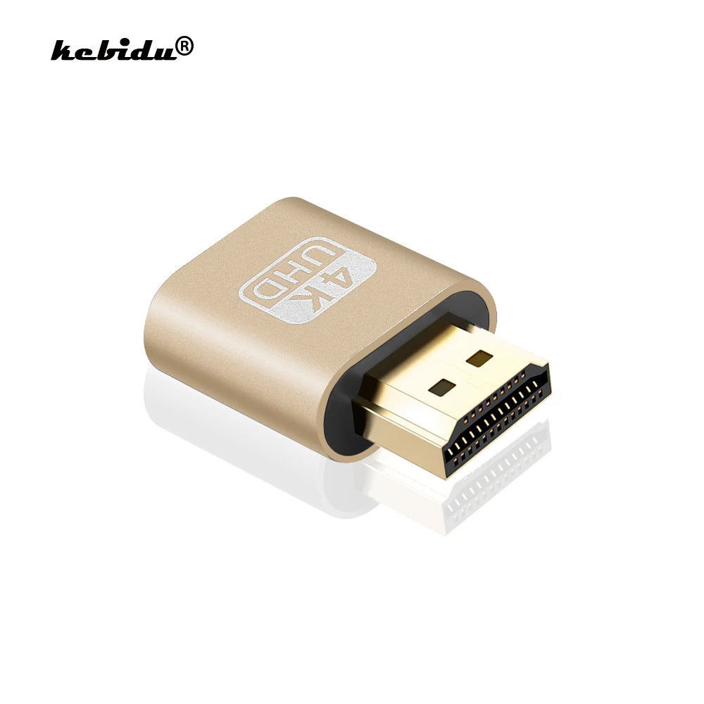 1 adaptador de pantalla virtual VGA compatible con HDMI 1,4 DDC EDID, conector ficticio, emulador de pantalla fantasma sin cabeza, placa de bloqueo de tarjeta de video