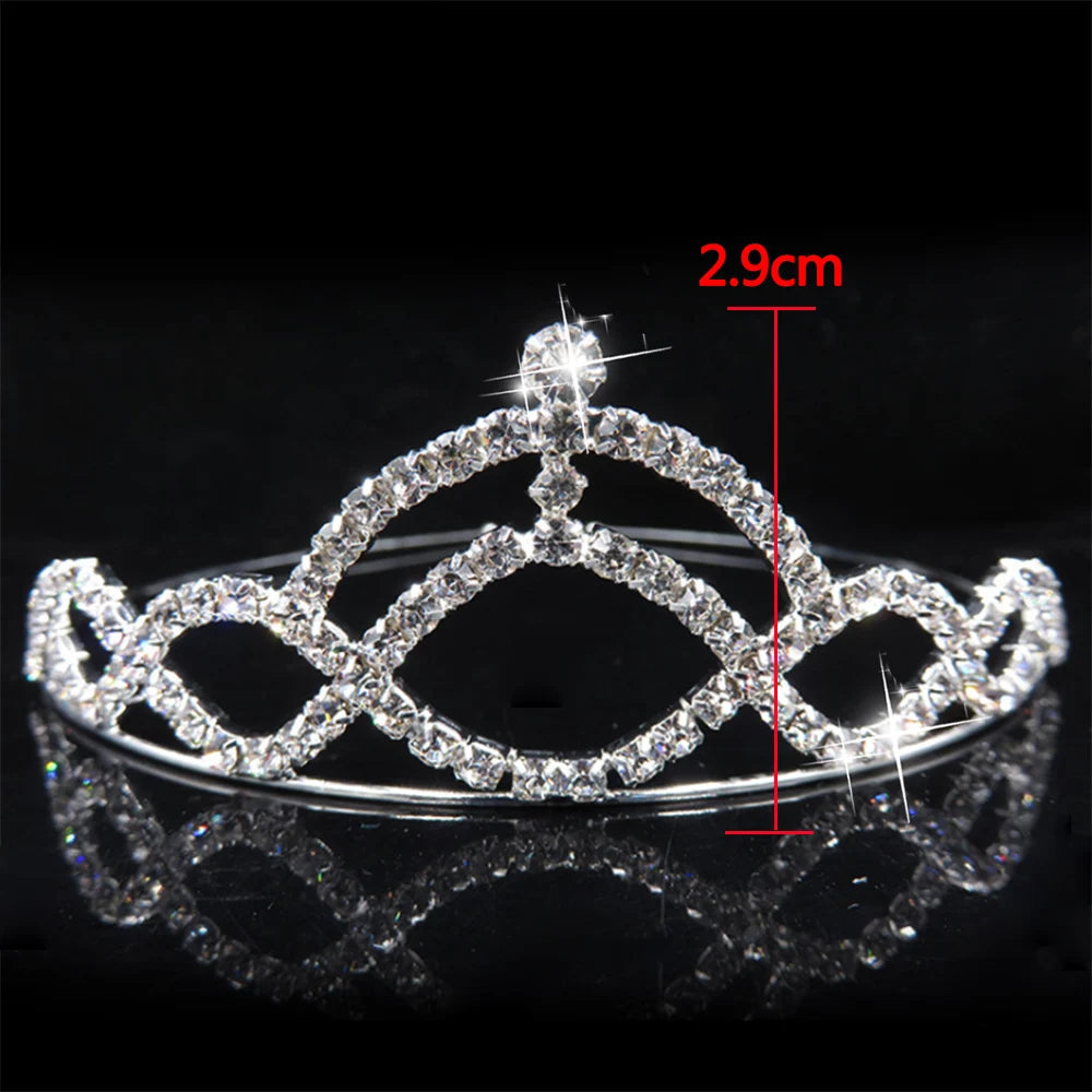 AINAMEISI Princess Crystal Tiaras and Crowns Headband Kid Girls Love Bridal Prom Crown Wedding Party Accessiories Hair Jewelry