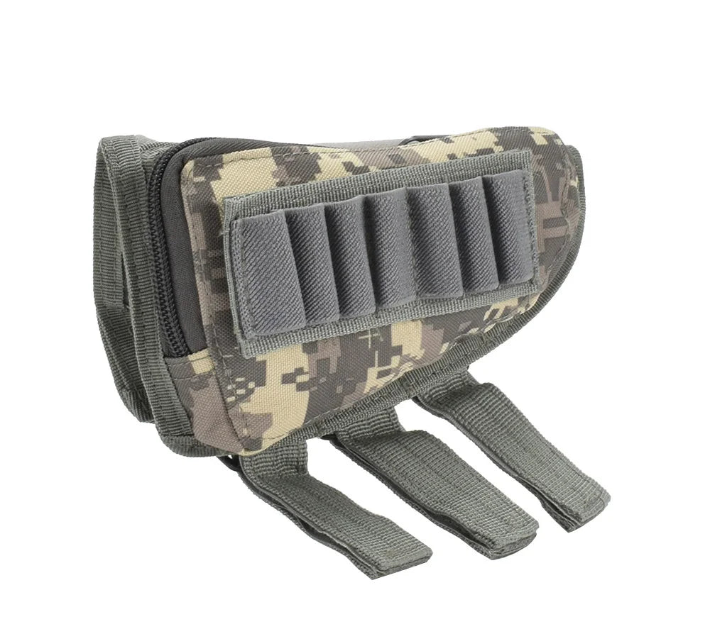 Tactical Muti-functional Hunting Zipper Rifle Buttstock Pack Bag Cheek Pad Rest Shell Mag Ammo Pouch Pocket Magazine Bandolier