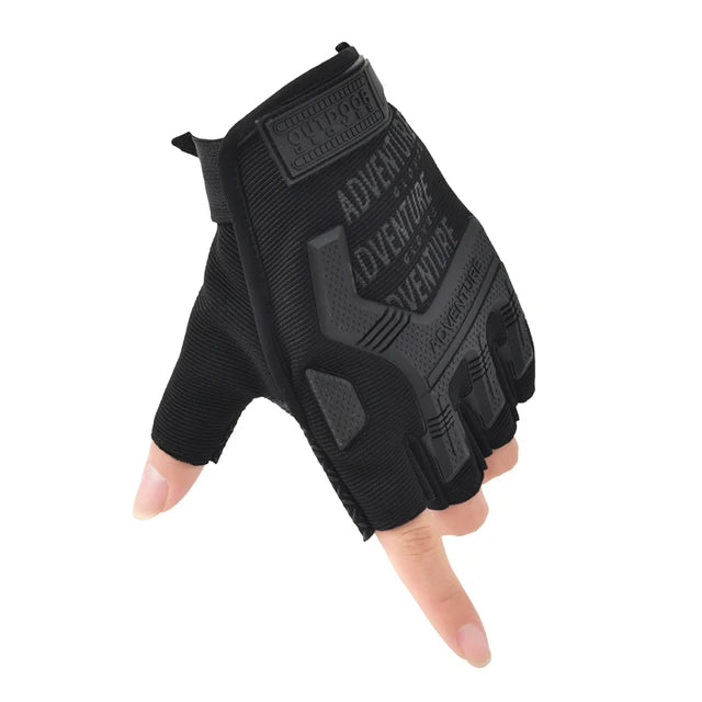 1Pair Gear Fingerless Hard Knuckle Tactical Gloves Men Half Finger Fitness Sport Gym Driving Riding Motorcycle Gloves