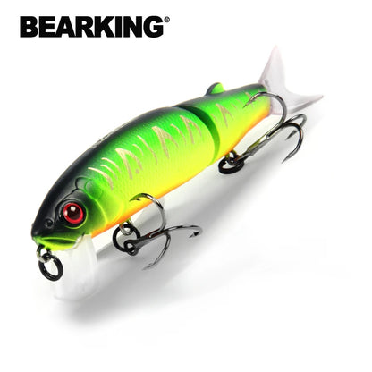 Señuelo de pesca profesional Bearking de 11,3 cm y 13,7 g, de calidad pececillo, cebo para nadar, cebo articulado, equipado con anzuelo negro o blanco