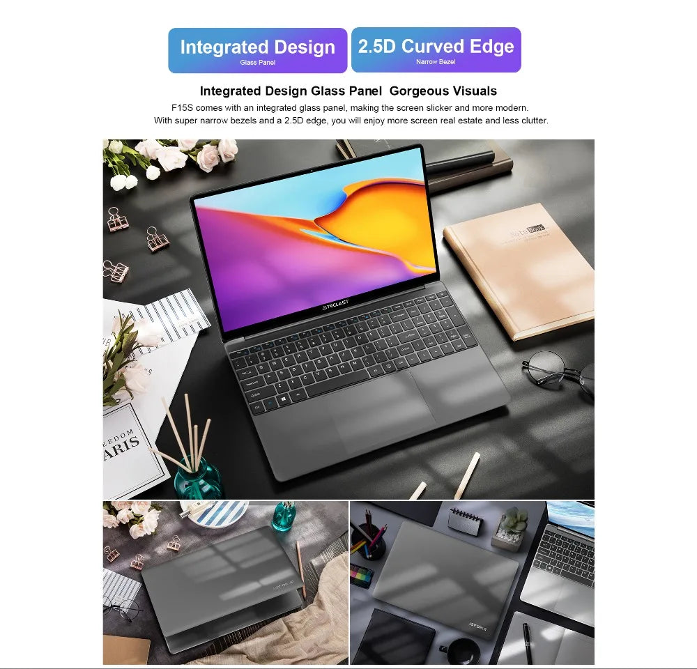 Teclast F15S laptop, 15,6 inch, 6GB/8GB RAM, 128GB ROM, Celeron J3455/N4020/N3350, Windows 10 OS, 1920x1080 IPS, UHD 500 GPU, Dual Wifi