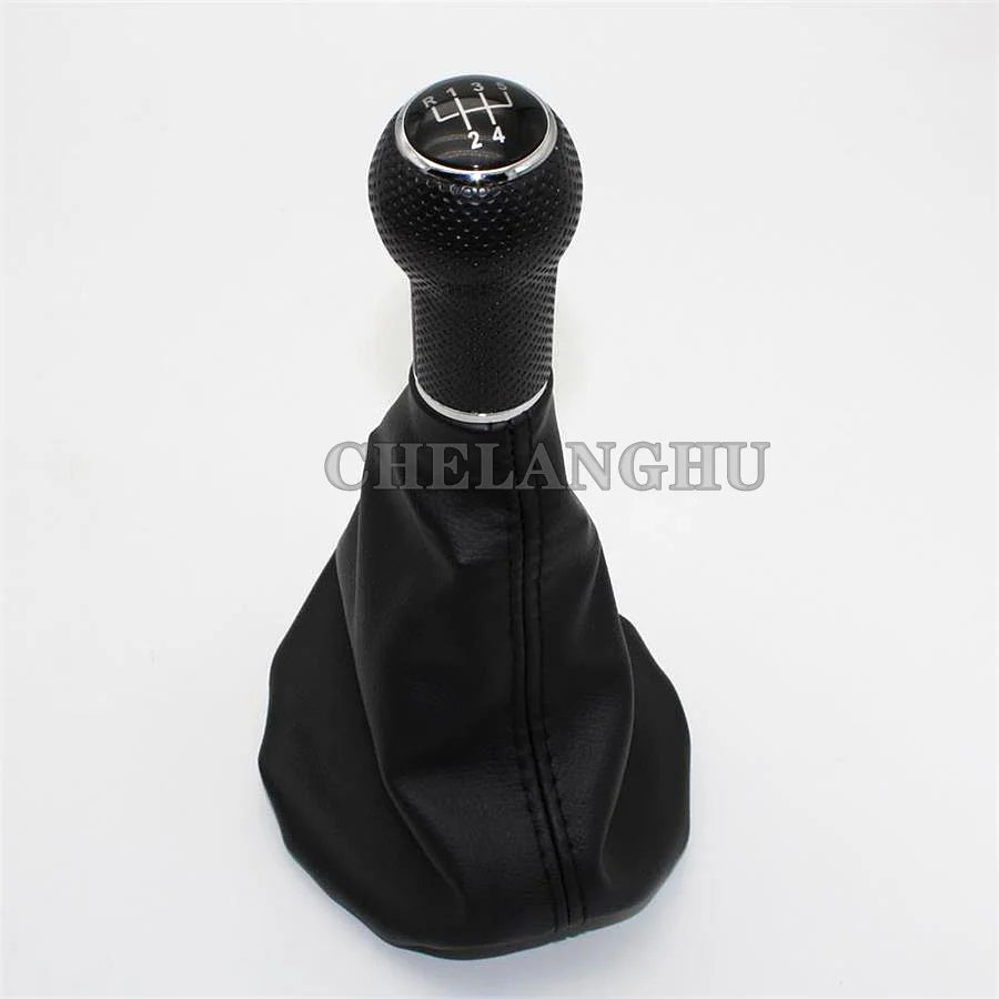 Perilla de cambio de marchas para coche de 5 velocidades, funda de cuero, para Volkswagen VW POLO CLASSIC 6N 6N2 1996 1997 1998 1999 2000 2001 LUPO CADDY