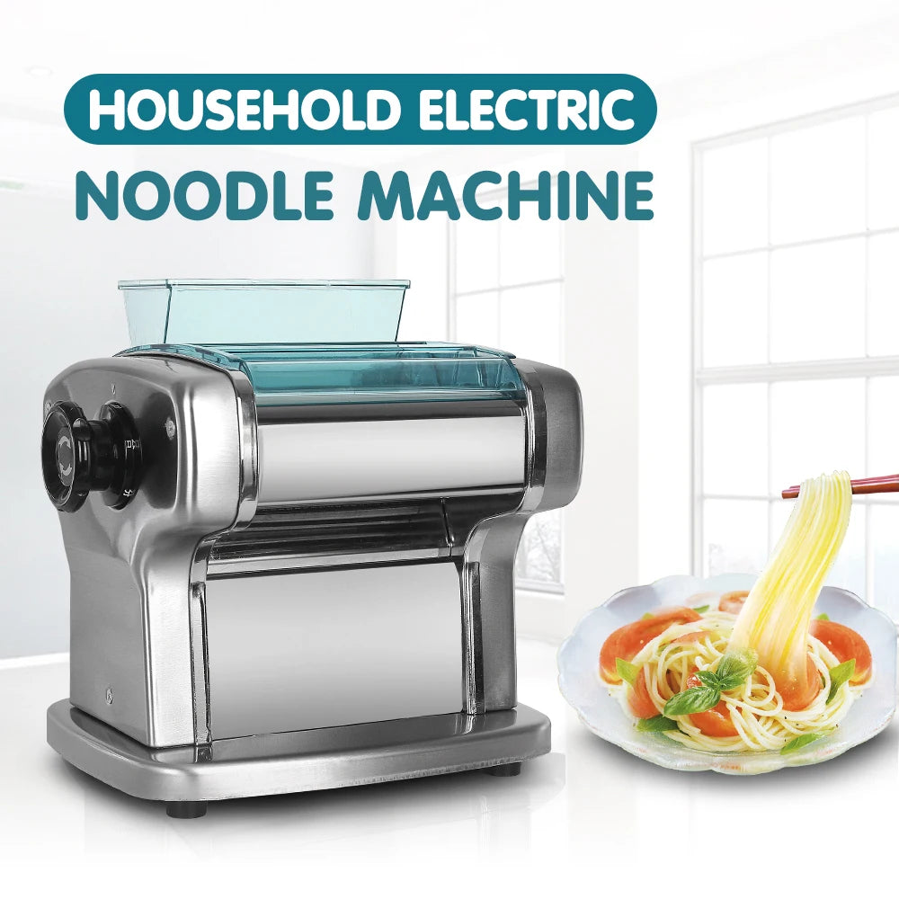 GZZT Electric Noodle Machine Multifunctional Pasta Maker Stainless Steel 2/3/4 Blades Household Commercial Dough Roller Press