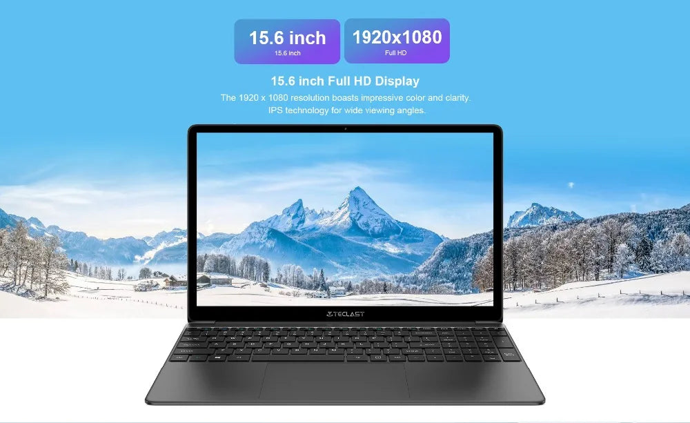 Teclast F15S laptop, 15,6 inch, 6GB/8GB RAM, 128GB ROM, Celeron J3455/N4020/N3350, Windows 10 OS, 1920x1080 IPS, UHD 500 GPU, Dual Wifi