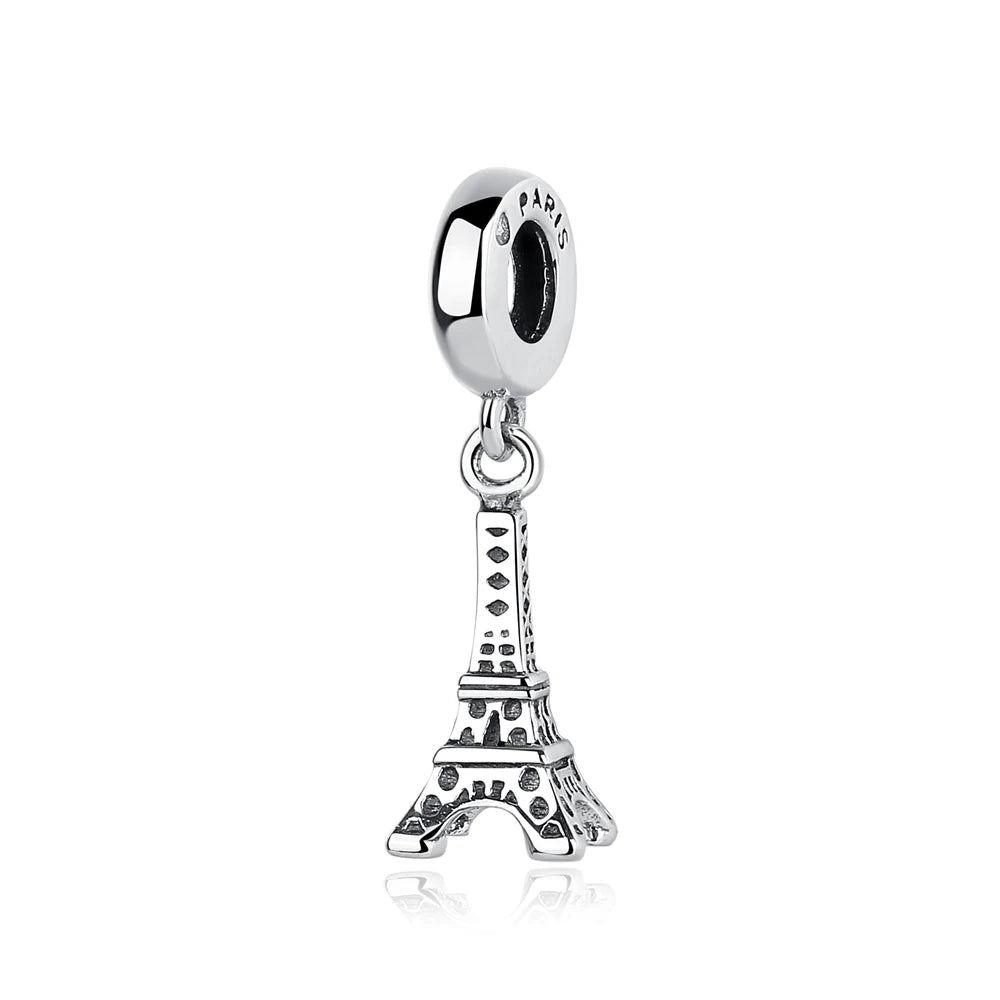 Original 925 Sterling Silver Charm Bead Travel London Bus Camera Suitcase Paris Charms Fit Pan Brand Bracelets Women Diy Jewelry