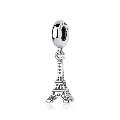 Original 925 Sterling Silver Charm Bead Travel London Bus Camera Suitcase Paris Charms Fit Pan Brand Bracelets Women Diy Jewelry