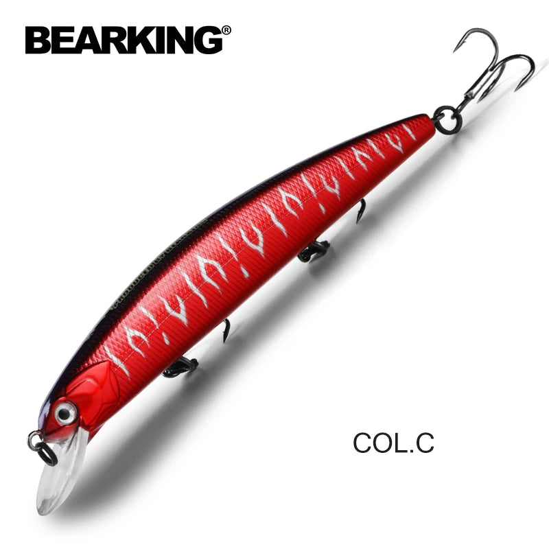 Señuelos de pesca de nuevo modelo, cebo duro, wobblers de calidad, sistema de peso superpesado Bearking 11 cm 17 g Dive 1,5 m, lanzamiento largo SP minnow