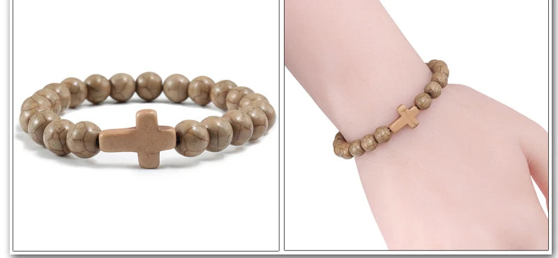 Pulsera de piedra natural con dijes, pulseras de cuentas de lava negra mate hechas a mano para hombres y mujeres, cadena de oración para fitness, joyería para parejas, regalo