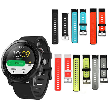 FIFATA - Correa de silicona para reloj Huami Stratos Band, repuesto para Xiaomi Amazfit Stratos 2, 2S, 3, Pace, GTR, 47 mm, GTR 3, 2