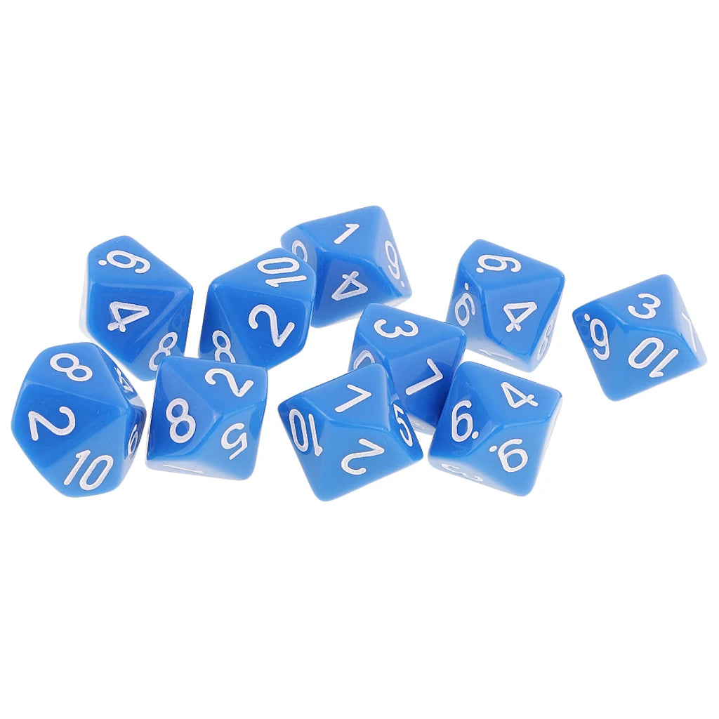 10pcs 10 Sided Dice D10 D8 Polyhedral Dice for  Games 16mm  RPG  Dice Family   Dice