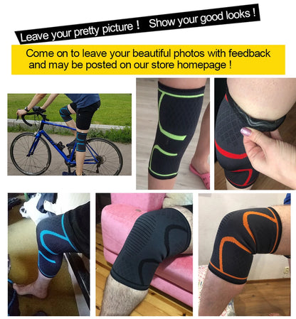 1PCS Fitness Running Cycling Knee Support Braces Elastic Nylon Sport Compression Knee Pad Sleeve for Basketball Volleyball