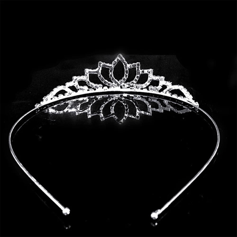 AINAMEISI Princess Crystal Tiaras and Crowns Headband Kid Girls Love Bridal Prom Crown Wedding Party Accessiories Hair Jewelry