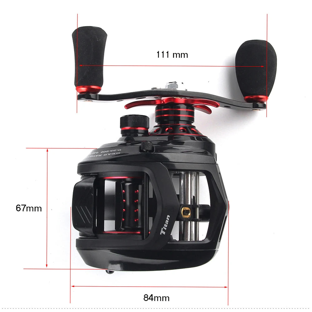 JOHNCOO Fishing reel MT200 Bait Casting Reel Big Game 13kg Max Drag jigging Fishing Reel 11+1 BB 7.1:1 Baitcasting reel