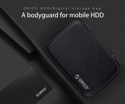 ORICO 2.5 Hard Disk Case Portable HDD Protection Bag for External 2.5 inch Hard Drive/Earphone/U Disk Hard Disk Drive Case Black