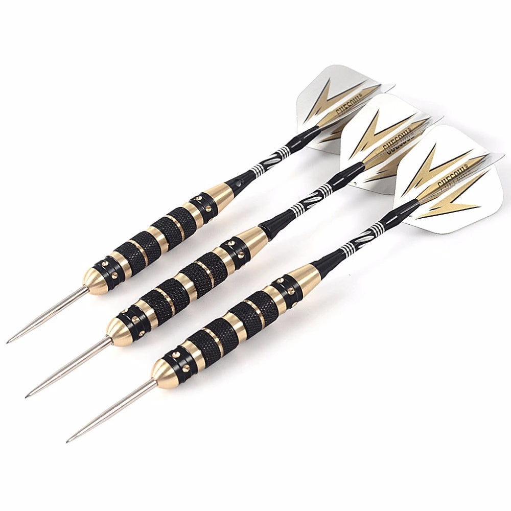 CUESOUL Professional Archer 20/22/23/26 Grams Steel Tip Darts -- Black Coating Brass Barrels