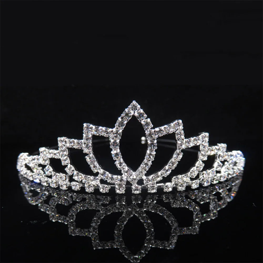 AINAMEISI Princess Crystal Tiaras and Crowns Headband Kid Girls Love Bridal Prom Crown Wedding Party Accessiories Hair Jewelry