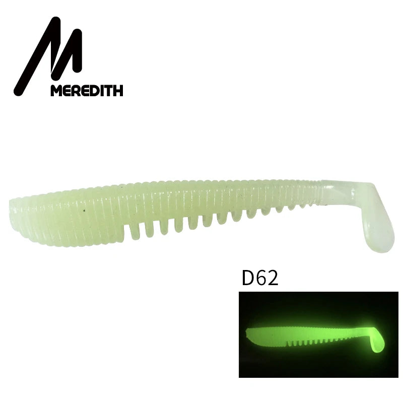 MEREDITH Awaruna Fishing Lures 8cm 9.5cm 13cm Artificial Baits Wobblers Soft Lures Shad Carp Silicone Fishing Soft Baits Tackle