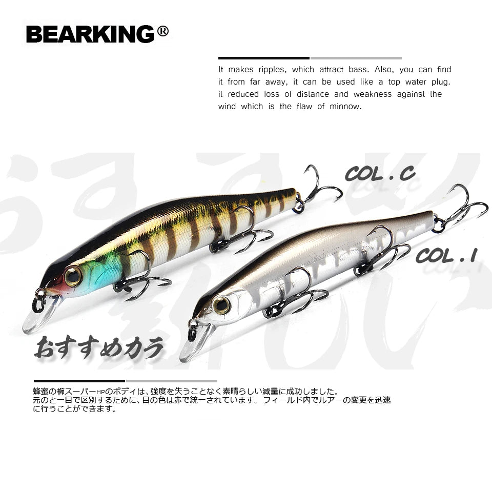 Bearking 11cm 17g magnet weight system long casting New model fishing lures hard bait dive 0.8-1.2m quality wobblers minnow