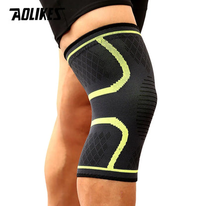 AOLIKES 1PCS Fitness Running Cycling Knee Support Braces Elastic Nylon Sport Compression Knee Pad Sleeve For Basketball