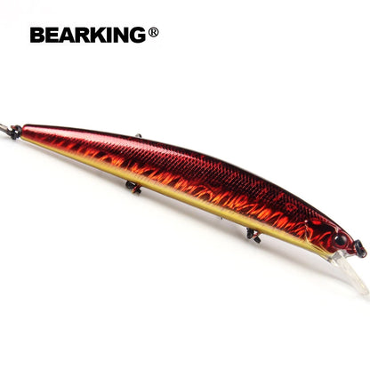 BEARKING para señuelos de pesca artificiales, cebos wobblers de calidad minnow de 13 cm y 21 g, modelo suspendido, crankbaits popper