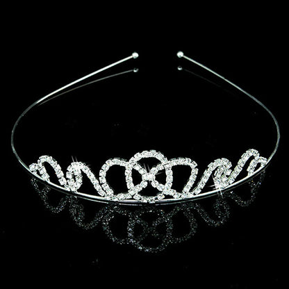 AINAMEISI Princess Crystal Tiaras and Crowns Headband Kid Girls Love Bridal Prom Crown Wedding Party Accessiories Hair Jewelry